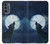 S3693 Grim White Wolf Full Moon Case For Motorola Moto G62 5G