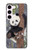 S3793 Cute Baby Panda Snow Painting Case For Samsung Galaxy S23