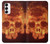 S3881 Fire Skull Case For Samsung Galaxy S23