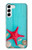 S3428 Aqua Wood Starfish Shell Case For Samsung Galaxy S23 Plus
