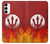 S2803 Fire Red Devil Spear Symbol Case For Samsung Galaxy A14 5G