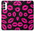 S2933 Pink Lips Kisses on Black Case For Samsung Galaxy A14 5G