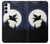 S3289 Flying Pig Full Moon Night Case For Samsung Galaxy A14 5G