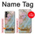 S3717 Rose Gold Blue Pastel Marble Graphic Printed Case For Samsung Galaxy A14 5G
