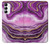 S3896 Purple Marble Gold Streaks Case For Samsung Galaxy A14 5G