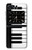 S3078 Black and White Piano Keyboard Case For Motorola Moto Razr 2022