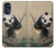 S2210 Panda Fluffy Art Painting Case For Motorola Moto G 5G (2023)