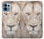 S2399 White Lion Face Case For Motorola Edge+ (2023), X40, X40 Pro, Edge 40 Pro