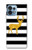 S2794 Black and White Striped Deer Gold Sparkles Case For Motorola Edge+ (2023), X40, X40 Pro, Edge 40 Pro