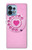 S2847 Pink Retro Rotary Phone Case For Motorola Edge+ (2023), X40, X40 Pro, Edge 40 Pro