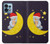 S2849 Cute Sleepy Owl Moon Night Case For Motorola Edge+ (2023), X40, X40 Pro, Edge 40 Pro