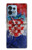 S3313 Croatia Flag Vintage Football Graphic Case For Motorola Edge+ (2023), X40, X40 Pro, Edge 40 Pro