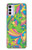 S3273 Flower Line Art Pattern Case For Motorola Moto G42