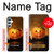 S1083 Pumpkin Spider Candles Halloween Case For Samsung Galaxy A34 5G