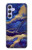 S3906 Navy Blue Purple Marble Case For Samsung Galaxy A54 5G