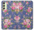 S3265 Vintage Flower Pattern Case For Samsung Galaxy A24 4G