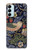 S3791 William Morris Strawberry Thief Fabric Case For Samsung Galaxy M14