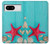 S3428 Aqua Wood Starfish Shell Case For Google Pixel 8