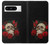 S3753 Dark Gothic Goth Skull Roses Case For Google Pixel 8 pro