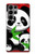 S3929 Cute Panda Eating Bamboo Case For Samsung Galaxy S23 Ultra