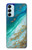 S3920 Abstract Ocean Blue Color Mixed Emerald Case For Samsung Galaxy M14