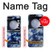 S3439 Fabric Indigo Tie Dye Case For Samsung Galaxy Z Flip 5