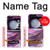 S3896 Purple Marble Gold Streaks Case For Samsung Galaxy Z Flip 5