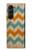 S3033 Vintage Wood Chevron Graphic Printed Case For Samsung Galaxy Z Fold 5