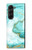 S3399 Green Marble Graphic Print Case For Samsung Galaxy Z Fold 5