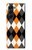 S3421 Black Orange White Argyle Plaid Case For Samsung Galaxy Z Fold 5