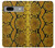 S3365 Yellow Python Skin Graphic Print Case For Google Pixel 7a