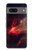 S3897 Red Nebula Space Case For Google Pixel 7a
