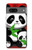 S3929 Cute Panda Eating Bamboo Case For Google Pixel 7a