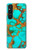 S2688 Aqua Copper Turquoise Gemstone Graphic Case For Sony Xperia 1 V