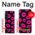 S2933 Pink Lips Kisses on Black Case For Sony Xperia 1 V