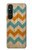S3033 Vintage Wood Chevron Graphic Printed Case For Sony Xperia 1 V