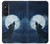 S3693 Grim White Wolf Full Moon Case For Sony Xperia 1 V