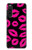 S2933 Pink Lips Kisses on Black Case For Sony Xperia 10 V
