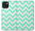 S1723 Mint Chevron Zigzag Case For iPhone 15