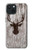S2505 Reindeer Head Old Wood Texture Graphic Case For iPhone 15