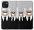 S3557 Bear in Black Suit Case For iPhone 15