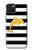 S2882 Black and White Striped Gold Dolphin Case For iPhone 15 Plus