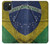 S3297 Brazil Flag Vintage Football Graphic Case For iPhone 15 Plus