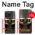 S2645 Vintage Brown Goggles Motorcycle Helmet Case For iPhone 15 Pro