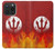 S2803 Fire Red Devil Spear Symbol Case For iPhone 15 Pro