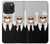 S3557 Bear in Black Suit Case For iPhone 15 Pro