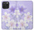 S2361 Purple White Flowers Case For iPhone 15 Pro Max S2361 Purple White Flowers Case For iPhone 15 Pro Max