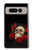 S3753 Dark Gothic Goth Skull Roses Case For Google Pixel Fold