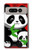 S3929 Cute Panda Eating Bamboo Case For Google Pixel Fold