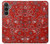 S3354 Red Classic Bandana Case For Samsung Galaxy S23 FE